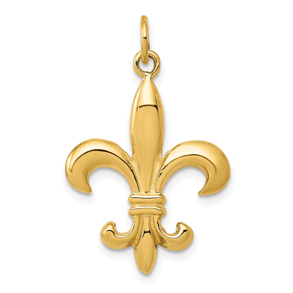 A2532.jpg 14k Solid Fleur de Lis 3-D Charm - Image 1