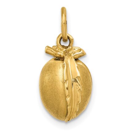 14k 3-D Peach Charm