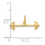 14K 3-D Barbell Charm - Image 5
