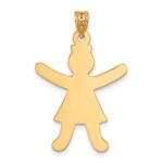 14k Laser Cut Girl Charm - Image 3