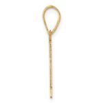 14k Polished Etched Number 1 Pendant - Image 2