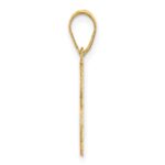 14k Polished Etched Number 3 Pendant - Image 2