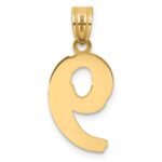 14k Polished Etched Number 9 Pendant - Image 4