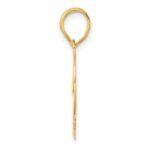 14k Polished Etched Number 22 Pendant - Image 2