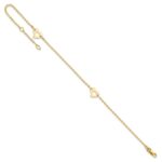 14k Polished Cut-out Heart Plus Extender - Total Anklet - Image 7