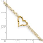 14k Double Strand Chain and Twisted Heart Plus Extender - Total Anklet - Image 5