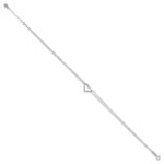 14k White Gold Double Strand Chain Twisted Heart Plus Extender - Total Anklet - Image 2