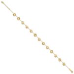 14k Ruffle Star Flowers Plus Extender - Total Anklet - Image 2