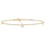 14K Open Star 3-Station Plus Extender - Total Anklet - Image 3
