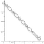 14k White Gold Fancy Figaro Link Plus Extender - Total Anklet - Image 4