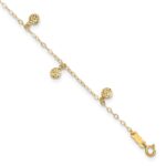14k Hollow Dangle Circles Plus Extender - Total Anklet