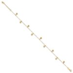 14k Hollow Dangle Circles Plus Extender - Total Anklet - Image 2