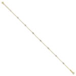 14K Two-tone Diamond-cut Beads 7-Station Plus Extender - Total Anklet - Image 2