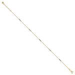 14K Two-tone Fancy Twist 5-Station Plus Extender - Total Anklet - Image 2
