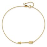 14K Polished Arrow Plus Extender - Total Anklet - Image 3
