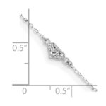 14k Two-tone Diamond-cut Triple Puffed Hearts Plus Extender - Total Anklet - Image 5