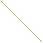 14k Polished Open Heart and Bismark Chain Anklet - Image 2