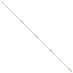 14K Two-Tone Diamond-cut Beads and Infinity Plus Extender - Total Anklet - Image 2