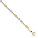 14K Two-tone Diamond-cut Infinity Link Plus Extender - Total Anklet