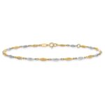 14K Two-tone Diamond-cut Infinity Link Plus Extender - Total Anklet - Image 3