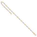 14K Two-tone Diamond-cut Infinity Link Plus Extender - Total Anklet - Image 5