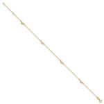 14k Polished Bows 4-station Plus Extender - Total Anklet - Image 2