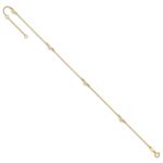 14k Polished Bows 4-station Plus Extender - Total Anklet - Image 5