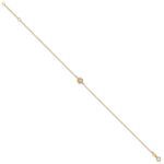 14K Polished Mother of Pearl Flower Plus Extender - Total Anklet - Image 2