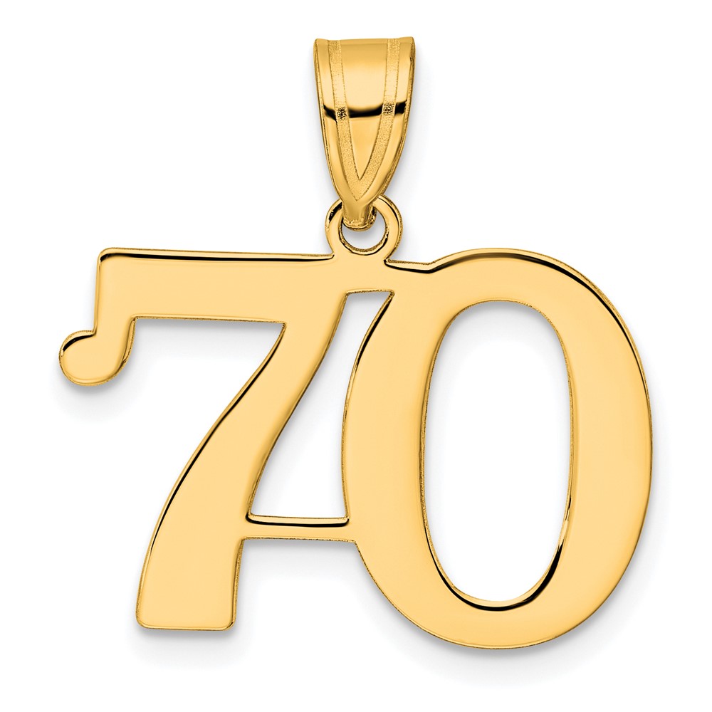 APN70.jpg 14k Polished Number 70 Pendant - Image 1