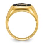 IBGoodman 14k Men's Polished and Grooved with Onyx Blue Lodge Master Masonic Ring - Image 2