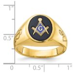 IBGoodman 10k Men's Polished and Grooved Blue Lodge Master Masonic Ring Mounting - Image 8