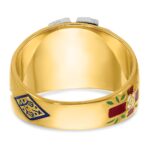 IBGoodman 14k Two-tone Men's Polished and Textured 32nd Degree Scottish Rite Masonic Ring Mounting - Image 5