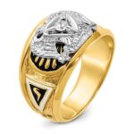 IBGoodman 10k Two-tone Men's Polished and Textured 32nd Degree Scottish Rite Masonic Ring Mounting - Image 7
