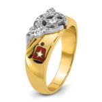 IBGoodman 14k Two-tone Men's Polished Masonic Shriner's Ring Mounting - Image 6