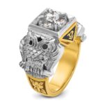 IBGoodman 14k Two-tone Men's Polished and Textured 32nd Degree Scottish Rite Masonic Ring Mounting - Image 6