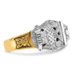 IBGoodman 14k Two-tone Men's Polished and Textured 32nd Degree Scottish Rite Masonic Ring Mounting - Image 7