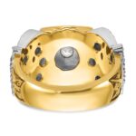 IBGoodman 14k Two-tone Men's Polished and Textured 32nd Degree Scottish Rite Masonic Ring Mounting - Image 5