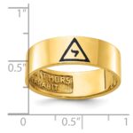 IBGoodman 10k Men's Polished with Black Enamel 14th Degree Grand Elect Masonic Ring - Image 8