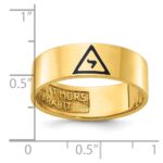 IBGoodman 14k Men's Polished with Black Enamel 14th Degree Grand Elect Masonic Ring - Image 8
