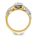 IBGoodman 14k Two-tone Men's Polished and Textured Double Eagle Masonic Shriner's Ring Mounting - Image 2