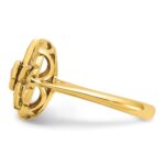 IBGoodman 14k Women's Polished and Textured Eastern Star Masonic Ring Mounting - Image 3