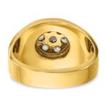 IBGoodman 14k Two-tone Men's Polished and Satin Round Cluster Ring Mounting - Image 7