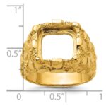 14k IBGoodman Men's Onyx Nugget Ring Mounting - Image 5