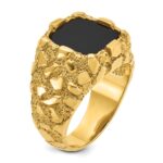14k IBGoodman Men's Onyx Nugget Complete Ring - Image 8