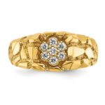 10k IBGoodman Men's Cluster Diamond Nugget Complete Ring - Image 4