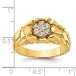14k IBGoodman Men's Cluster Diamond Nugget Ring Mounting - Image 3