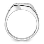 IBGoodman 14k White Gold 1 3/8 carat Lab Grown Diamond VS/SI+ G+ Complete Satin Men's Ring - Image 2