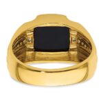 IBGoodman 14k 1/8 carat Lab Grown Diamond VS/SI+ G+ and Onyx Complete Men's Ring - Image 5