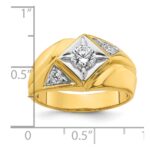 IBGoodman 14k with White Rhodium 3/4 carat Lab Grown Diamond VS/SI+ G+ Complete Polished and Satin Men's Ring - Image 7