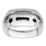 IBGoodman 14k White Gold 1 carat Lab Grown Diamond VS/SI+ G+ and Onyx Complete Men's Ring - Image 5